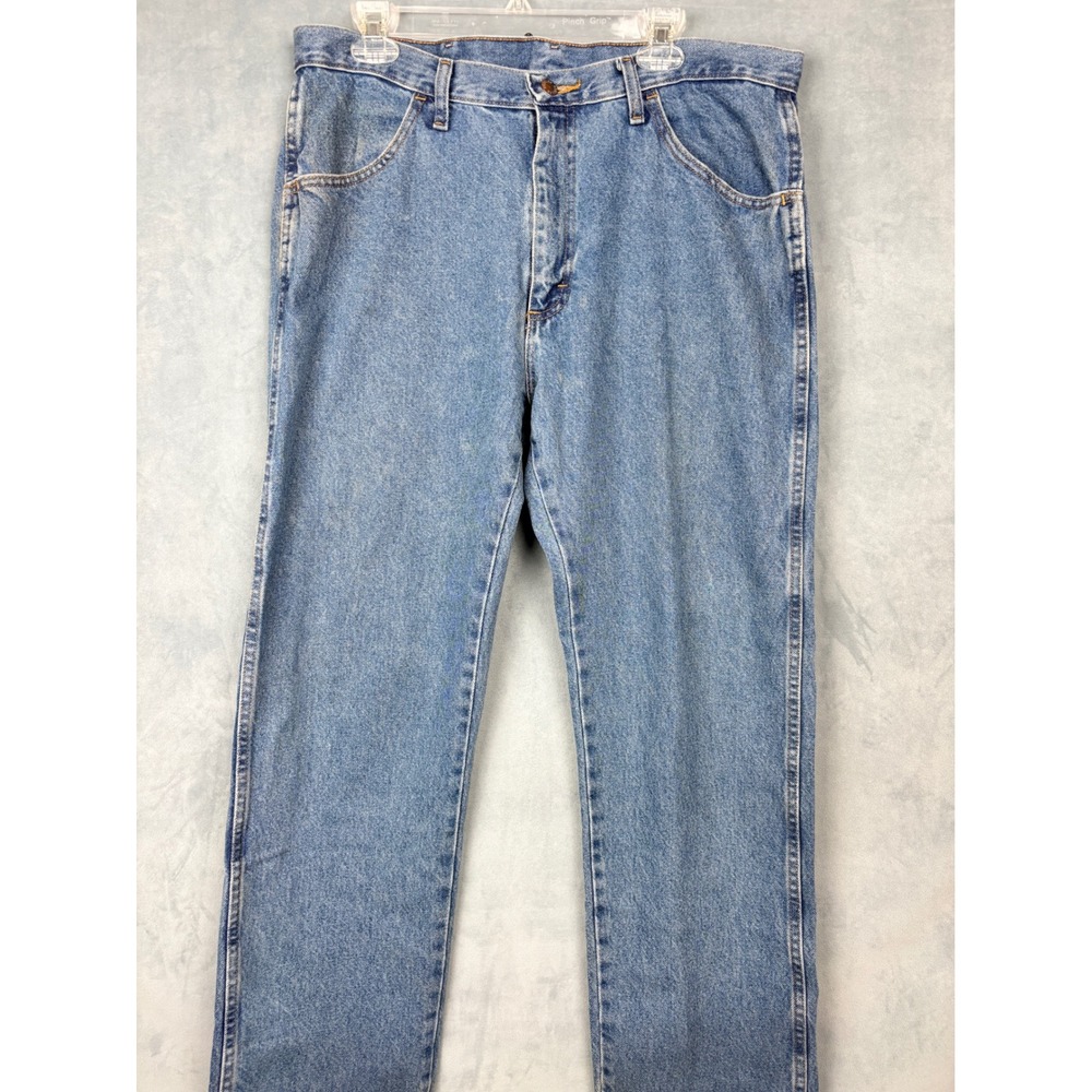 Rustler Mens Regular Fit Stonewash Denim Jeans Blue 1087619SW 36x30
